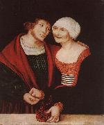 CRANACH, Lucas the Elder Amorous Old Woman and Young Man gjkh